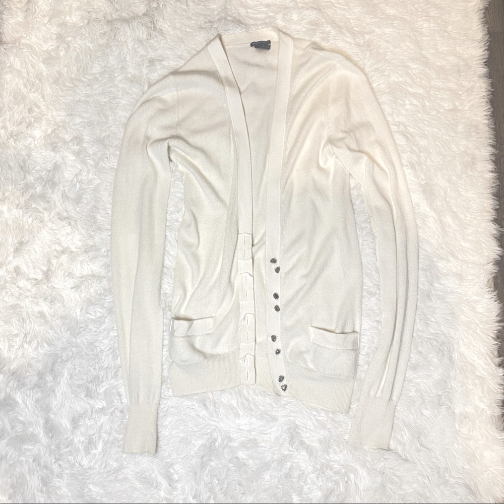 Club Monaco White Sweater Cardigan XS